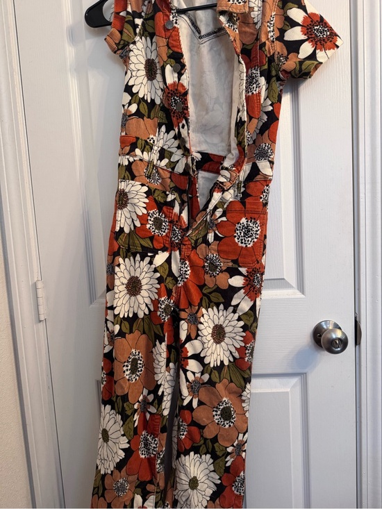 Show Me Your MuMu Pants - Show me your mumu Retro Floral Jumpsuit in Orange, White & Green